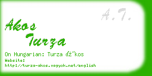 akos turza business card